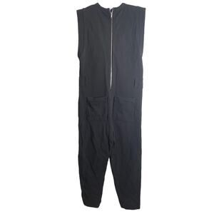 Designer Sold Out NYC Organic Cotton Jumpsuit Sleeveless Crew Neck Zipper Size S